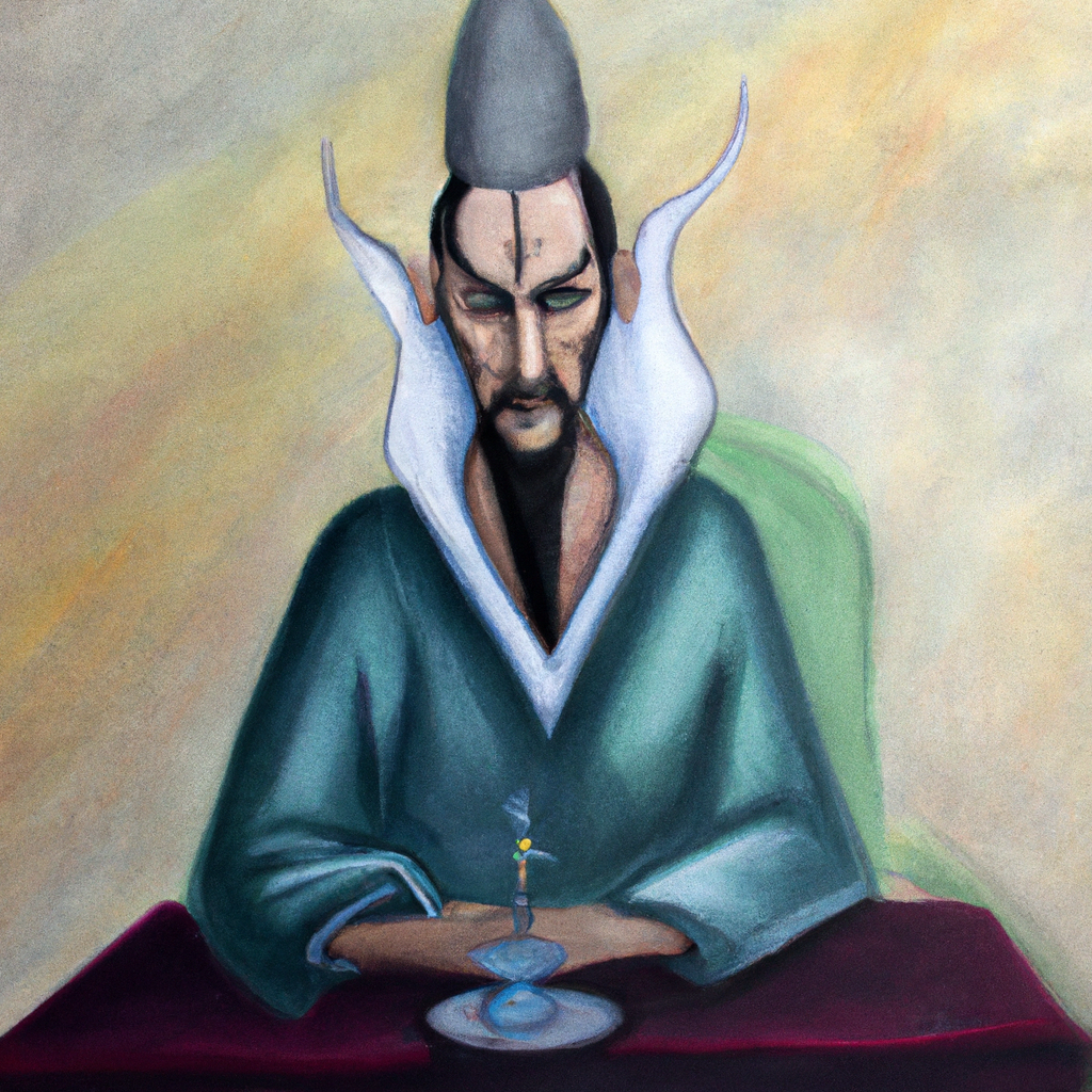 An expressive oil painting of a savior therapist that heals a person's inner demons and creates clarity in their mind
