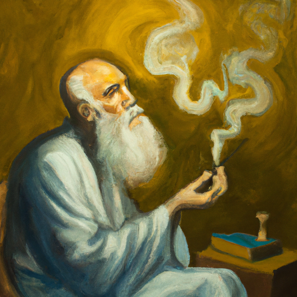 An expressive oil painting of a savior therapist that heals a person's inner demons and creates clarity in their mind