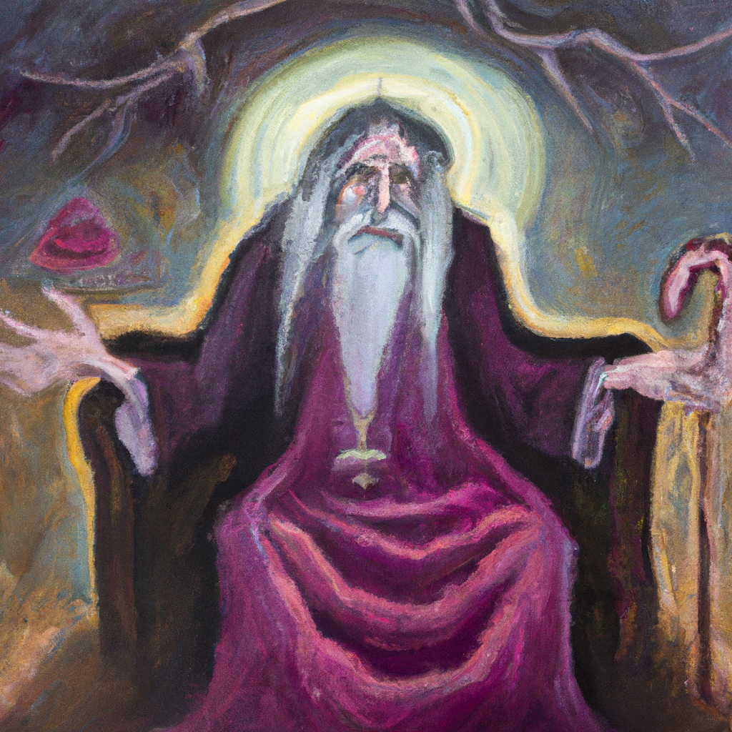 An expressive oil painting of a savior therapist that destroys another person's inner demons and creates clarity in their mind